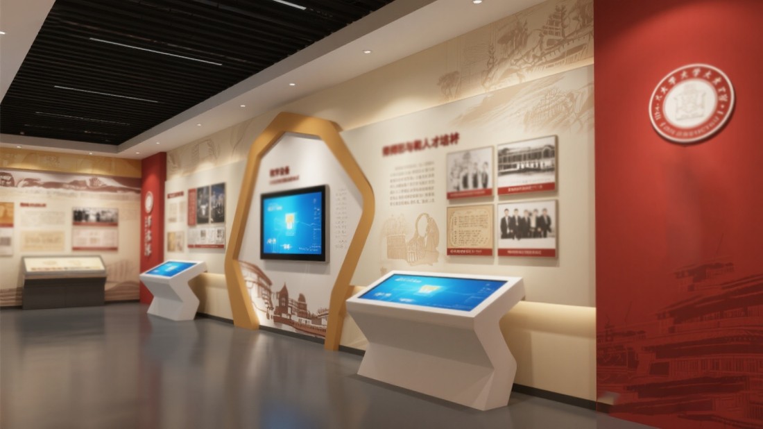 校史館主要設(shè)計(jì)內(nèi)容，校史展館